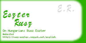 eszter rusz business card